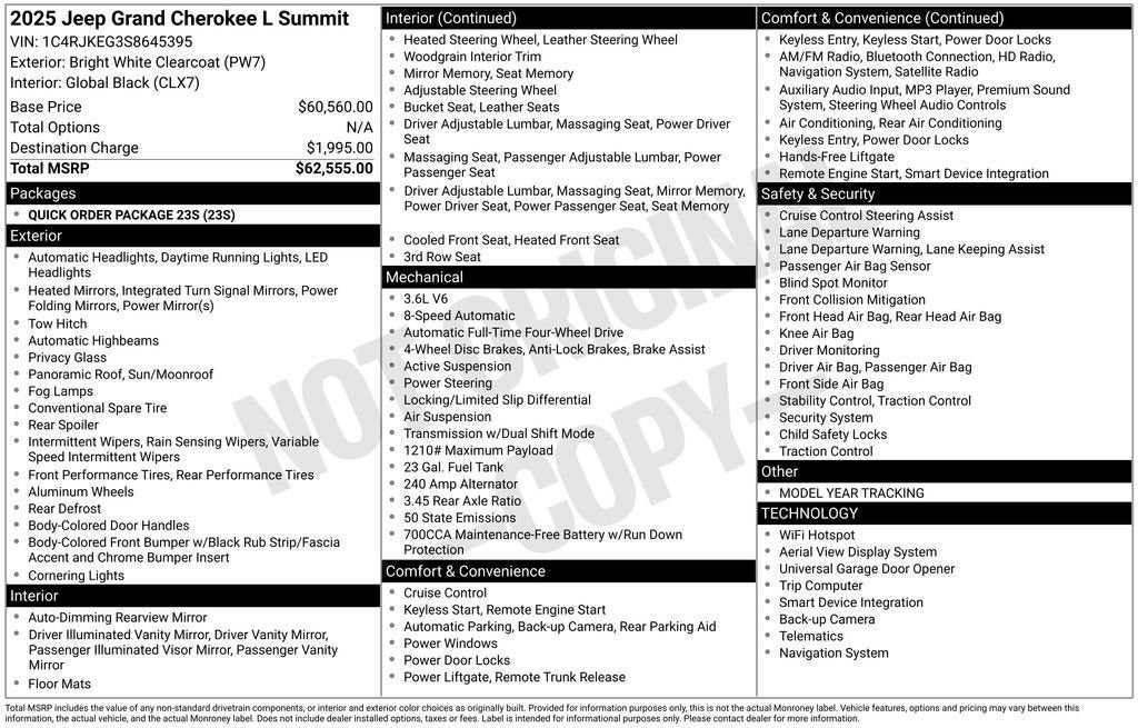 2025 Jeep Grand Cherokee L Summit