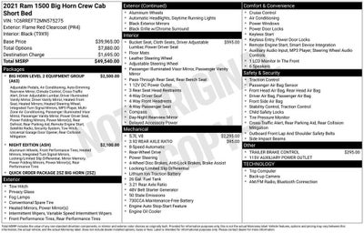 2021 RAM 1500 Big Horn