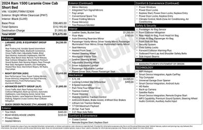 2024 RAM 1500 Laramie Crew Cab 4x4 5'7" Box