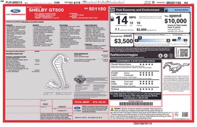 2021 Ford Mustang Shelby GT500 Fastback