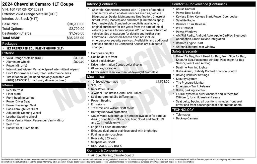2024 Chevrolet Camaro 1LT