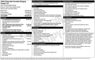 2024 Chevrolet Corvette Stingray 1LT