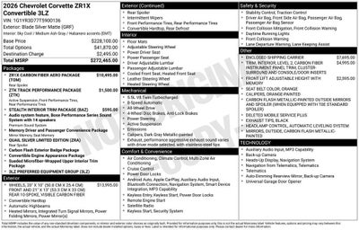 2026 Chevrolet Corvette ZR1X 3LZ