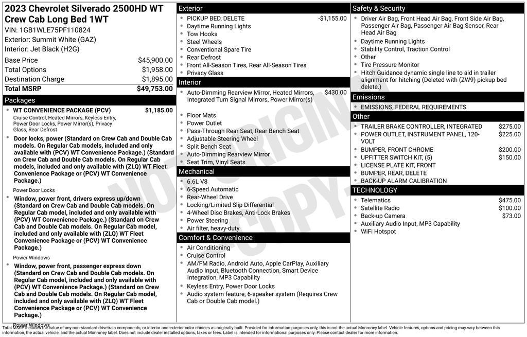 2023 Chevrolet Silverado 2500 HD WT