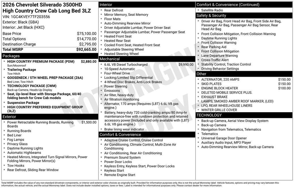 2026 Chevrolet Silverado 3500 HD High Country DRW