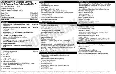 2024 Chevrolet Silverado 3500 HD High Country DRW