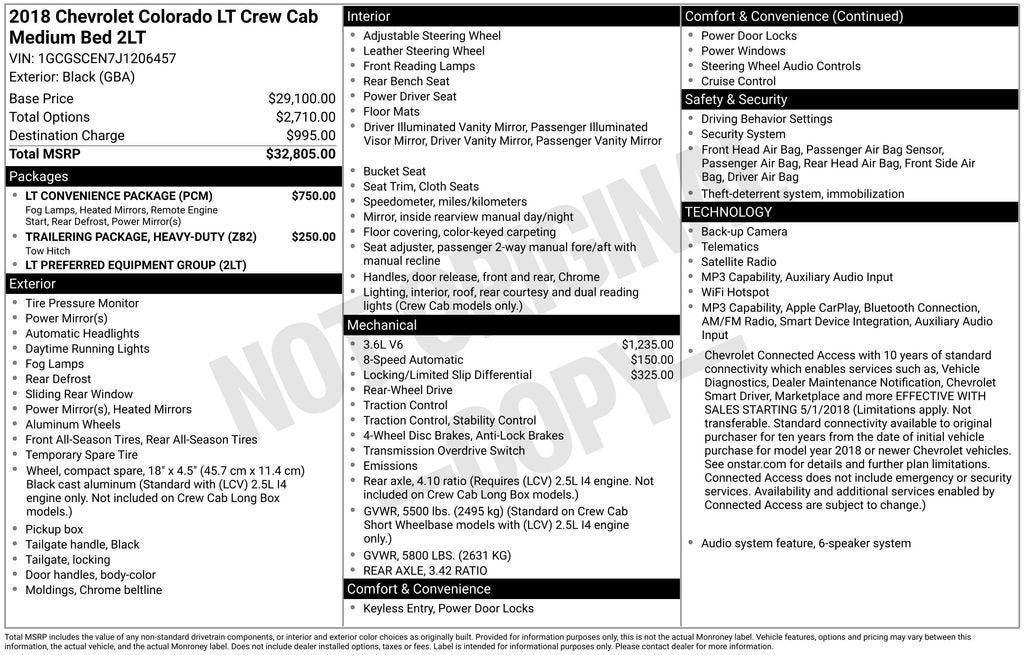 2018 Chevrolet Colorado 2WD LT
