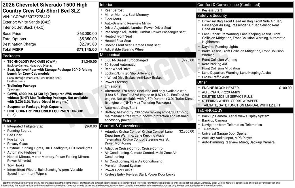 2026 Chevrolet Silverado 1500 High Country