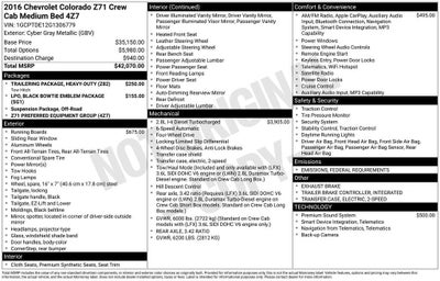 2016 Chevrolet Colorado 4WD Z71