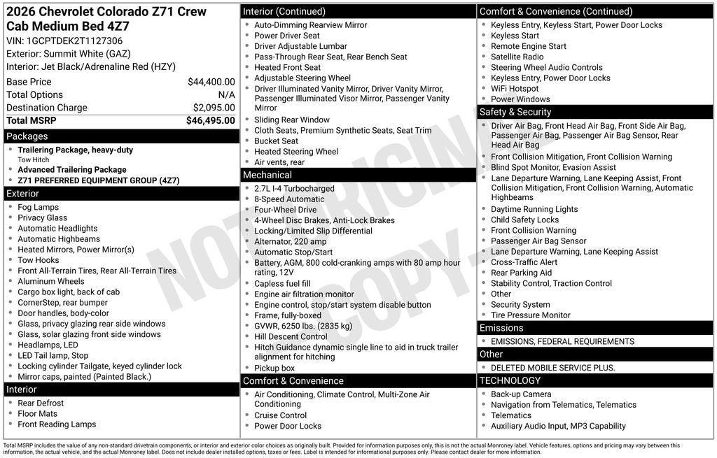 2026 Chevrolet Colorado Z71