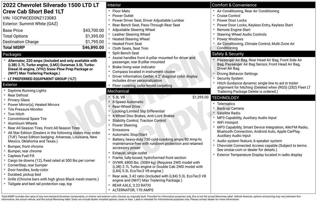 2022 Chevrolet Silverado 1500 LTD LT