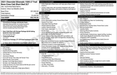 2021 Chevrolet Silverado 1500 LT Trail Boss