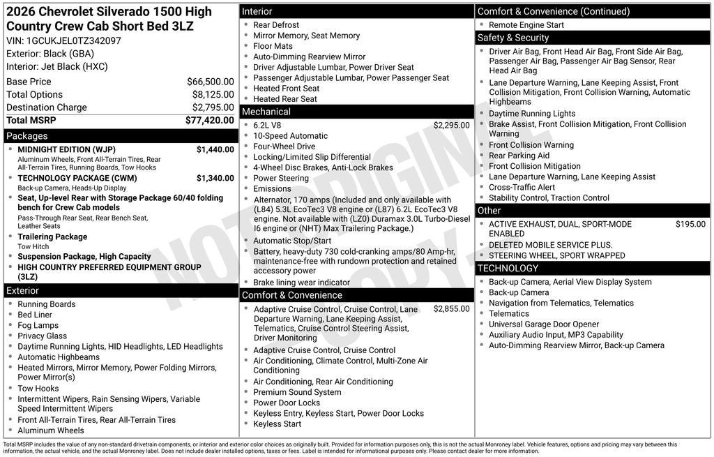 2026 Chevrolet Silverado 1500 High Country