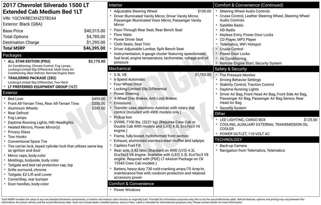 2017 Chevrolet Silverado 1500 LT