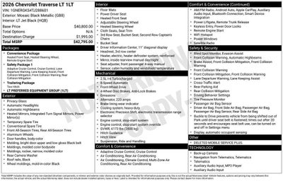 2026 Chevrolet Traverse LT