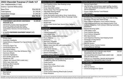 2022 Chevrolet Traverse LT Cloth