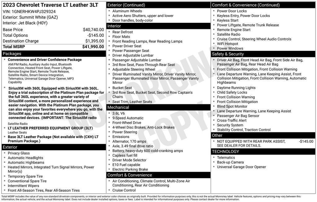 2023 Chevrolet Traverse LT Leather