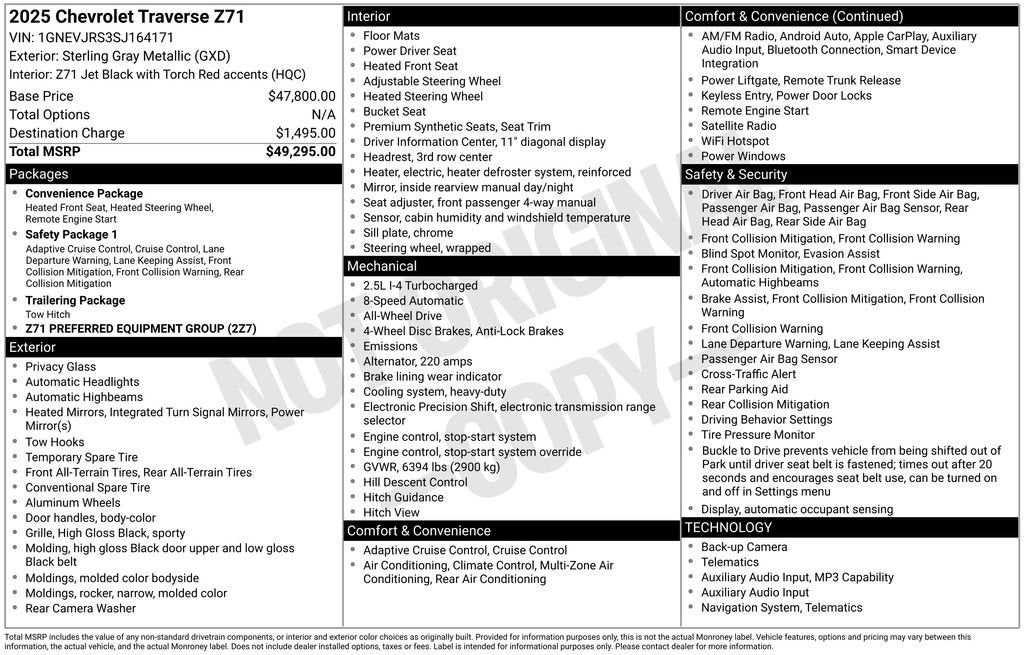 2025 Chevrolet Traverse Z71