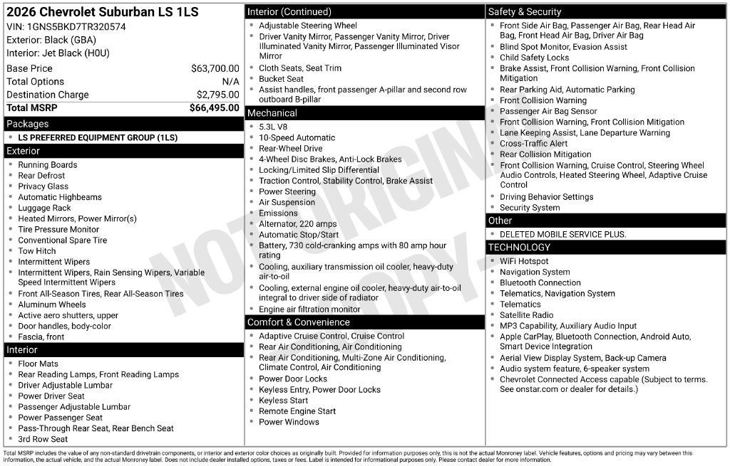 2026 Chevrolet Suburban LS
