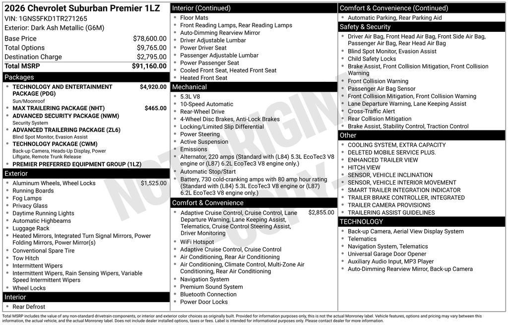 2026 Chevrolet Suburban Premier