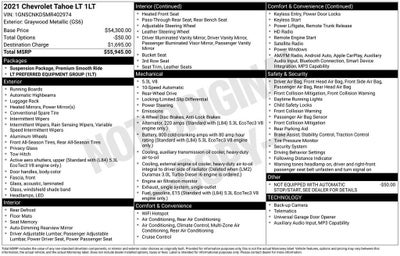 2021 Chevrolet Tahoe LT