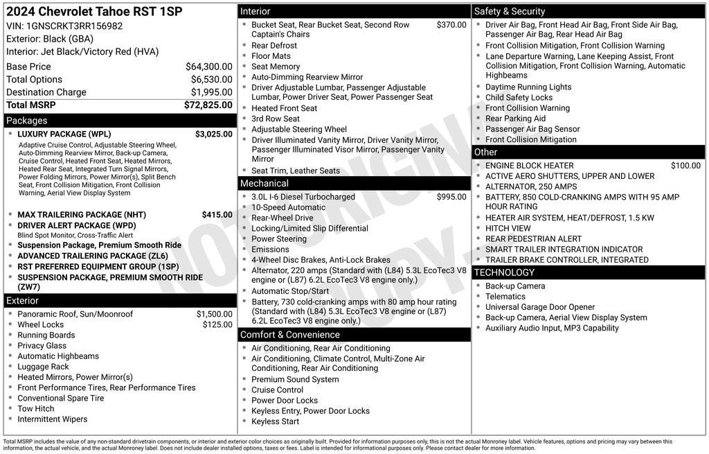 2024 Chevrolet Tahoe RST