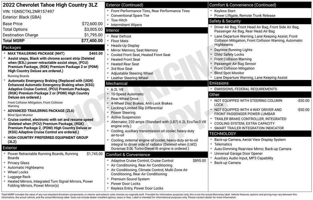 2022 Chevrolet Tahoe High Country