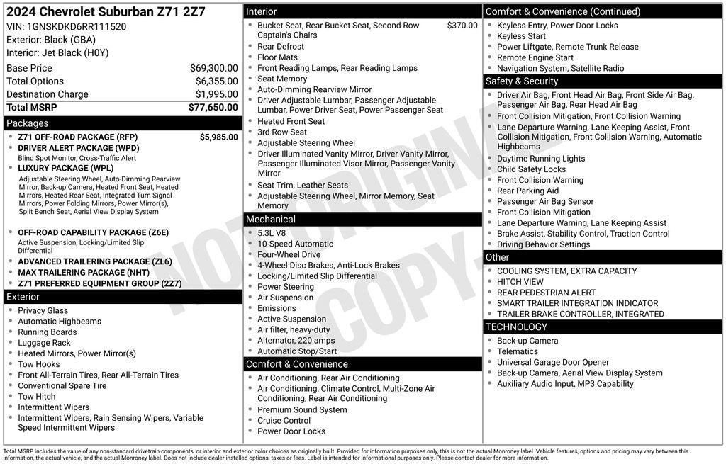 2024 Chevrolet Suburban Z71