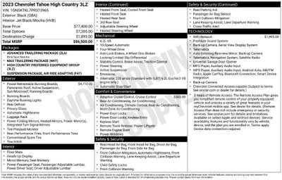 2023 Chevrolet Tahoe High Country