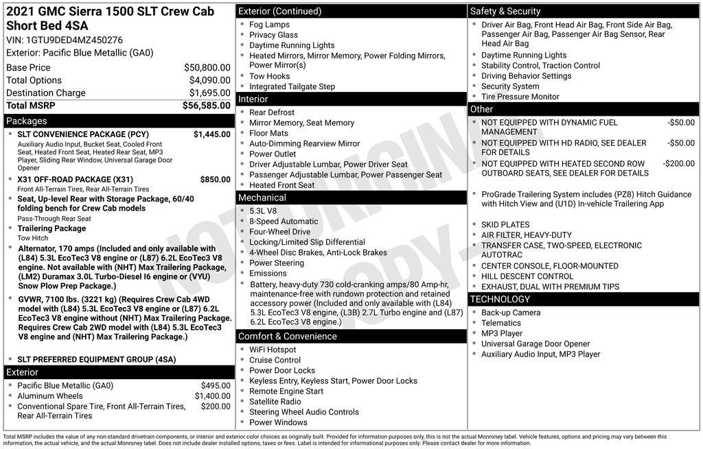 2021 GMC Sierra 1500 SLT