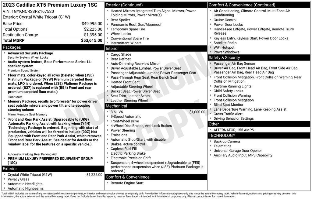 2023 Cadillac XT5 Premium Luxury