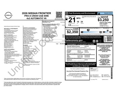 2026 Nissan Frontier PRO-X