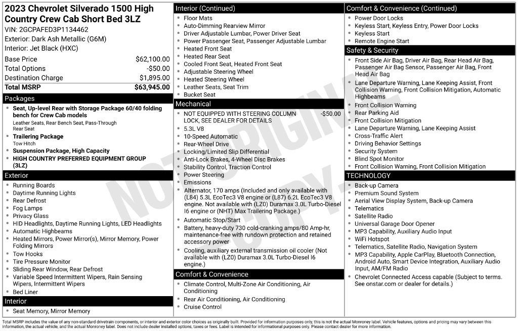 2023 Chevrolet Silverado 1500 High Country