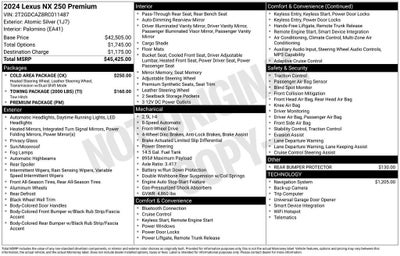 2024 Lexus NX 250 Premium