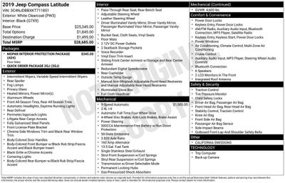 2019 Jeep Compass Latitude 4x4