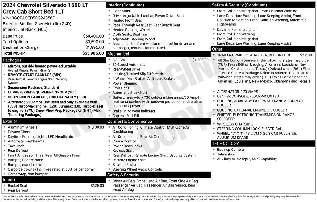 2024 Chevrolet Silverado 1500 LT