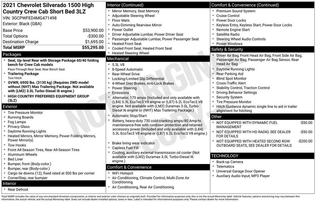 2021 Chevrolet Silverado 1500 High Country