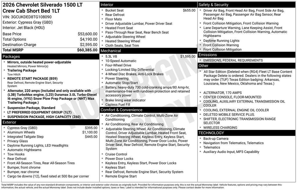 2026 Chevrolet Silverado 1500 LT