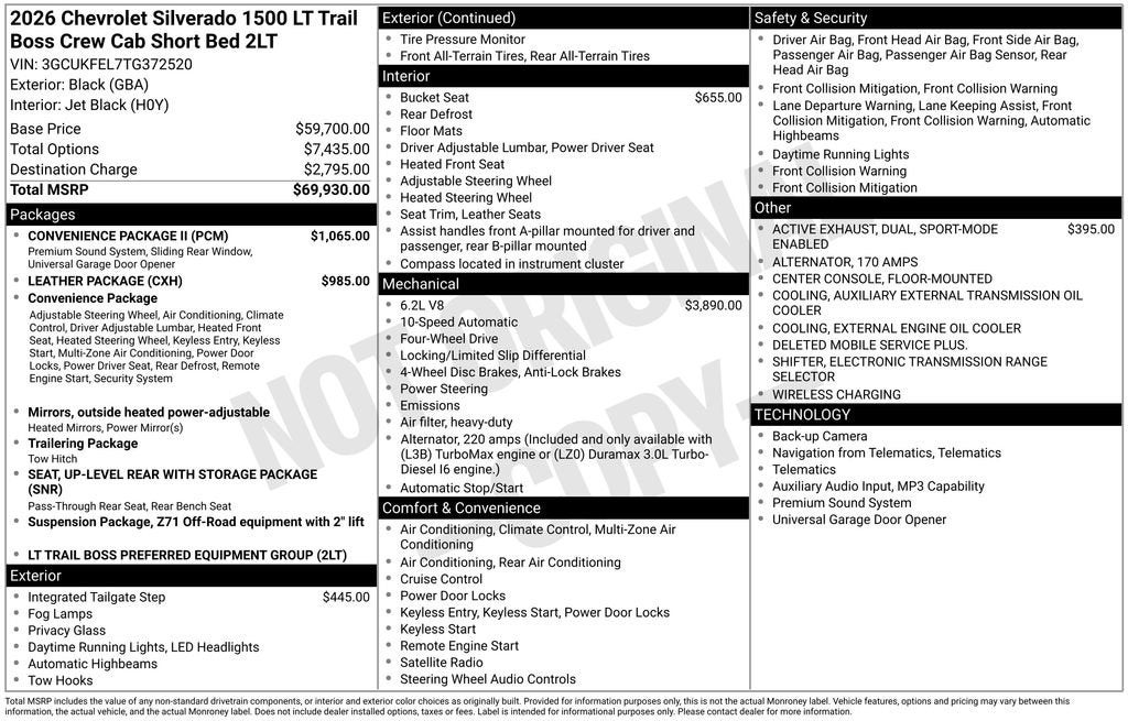 2026 Chevrolet Silverado 1500 LT Trail Boss