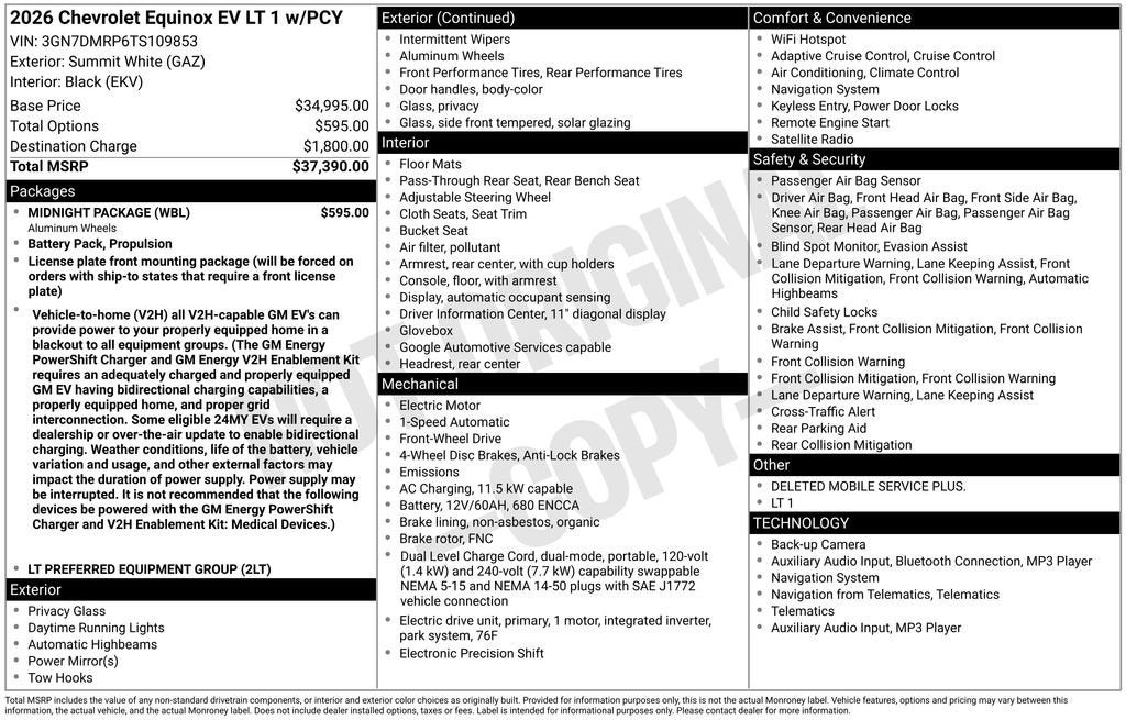2026 Chevrolet Equinox EV LT