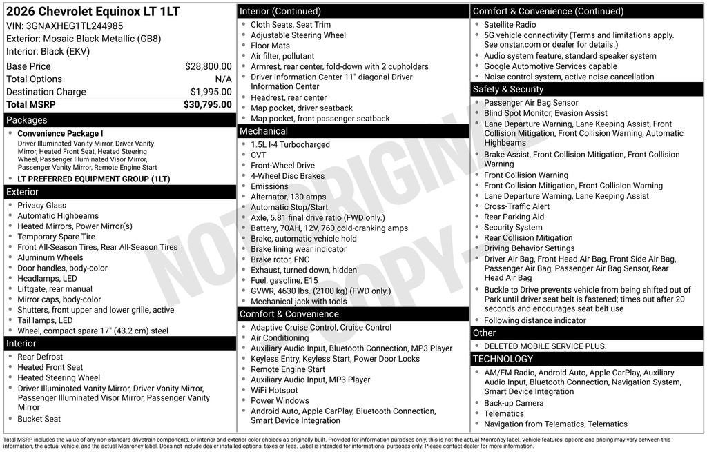 2026 Chevrolet Equinox LT