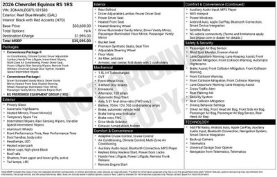 2026 Chevrolet Equinox RS