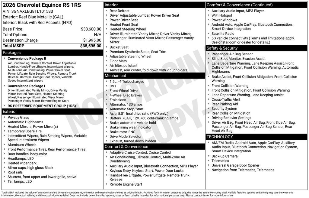 2026 Chevrolet Equinox RS