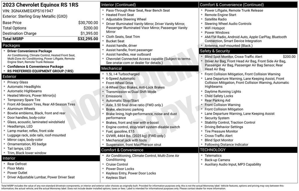 2023 Chevrolet Equinox RS