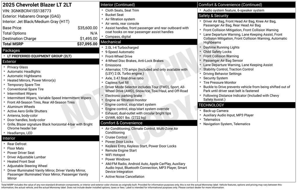 2025 Chevrolet Blazer 2LT