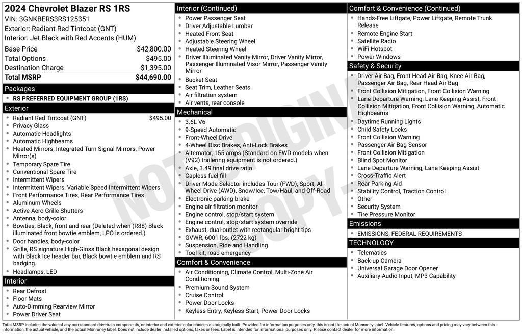 2024 Chevrolet Blazer RS