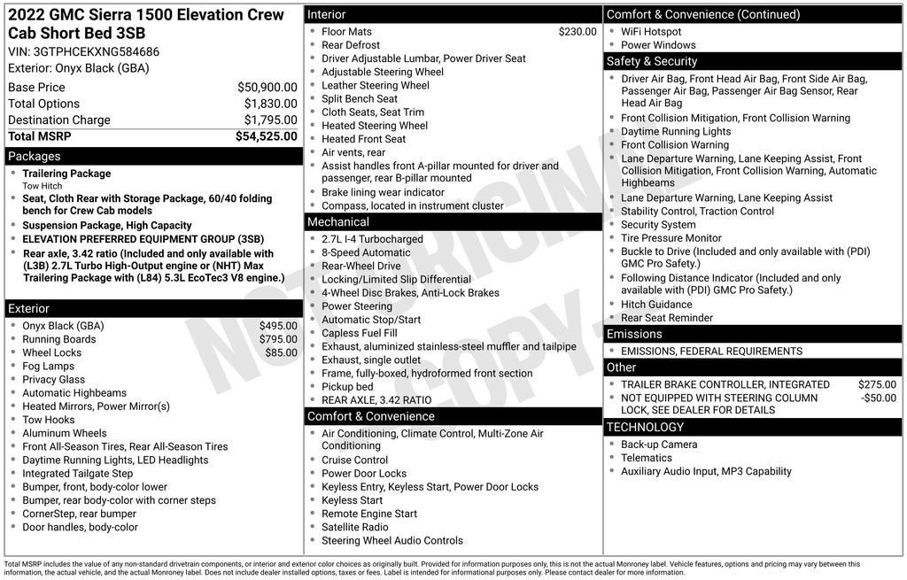 2022 GMC Sierra 1500 Elevation