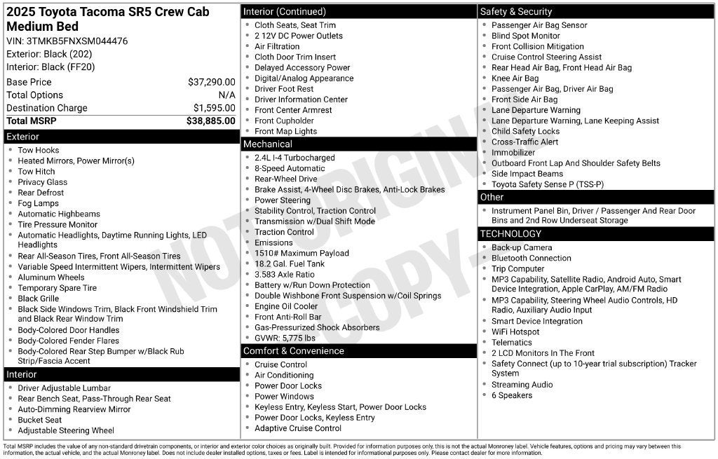2025 Toyota Tacoma 2WD SR5