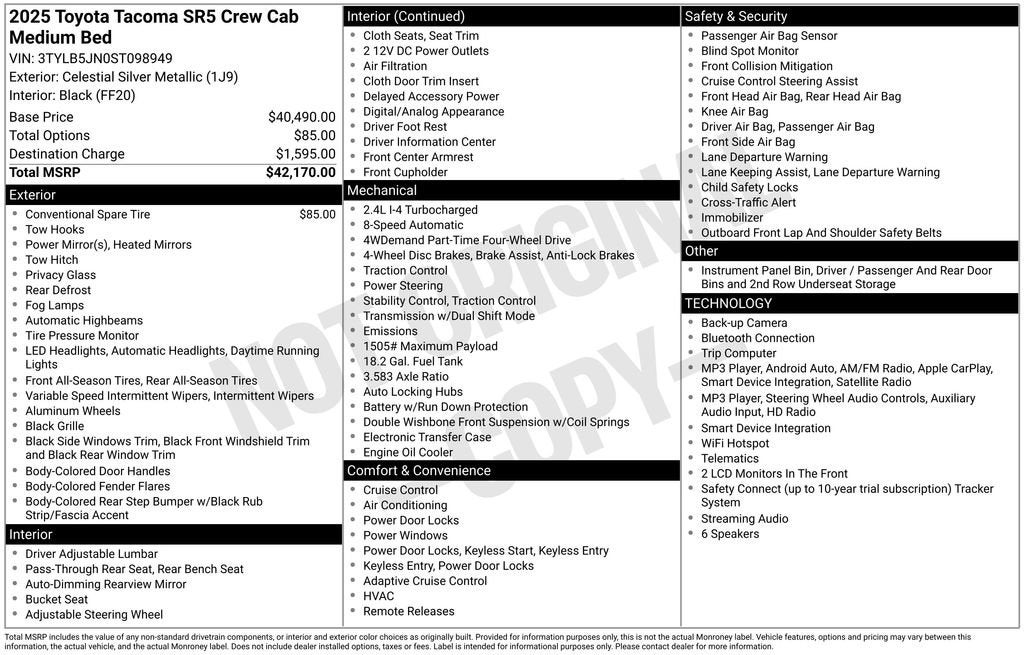 2025 Toyota Tacoma 4WD SR