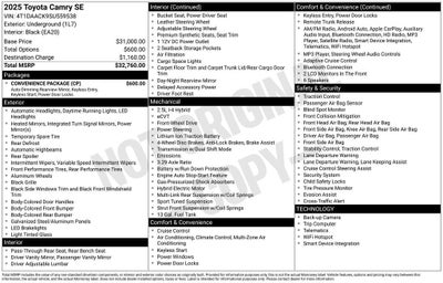 2025 Toyota Camry LE
